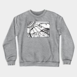 Ink drawing - Tangle Sheep Pasture Crewneck Sweatshirt